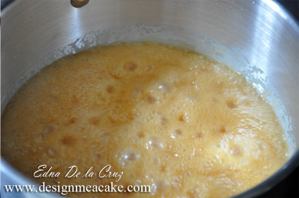 Caramel, butter heavy cream mixture