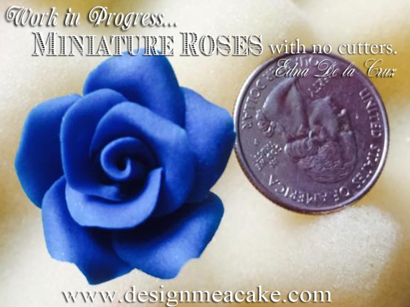 Miniature gumpaste rose.