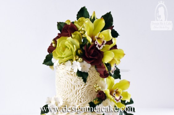 Gumpaste flower arrangement.